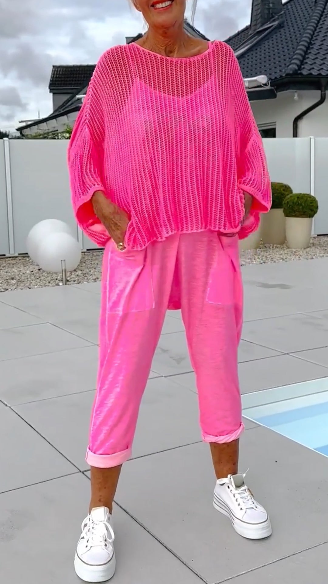 🌸Salopeta pentru femei + top casual cu șal cu decupaj