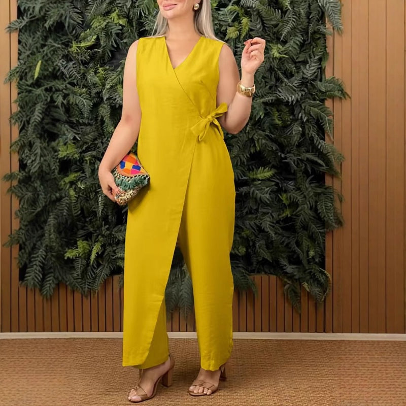 💖 Salopetă casual pentru femei cu decolteu scoop