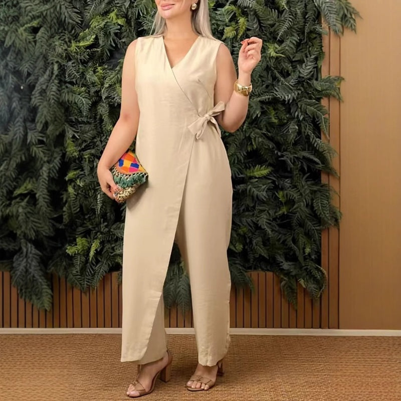 💖 Salopetă casual pentru femei cu decolteu scoop