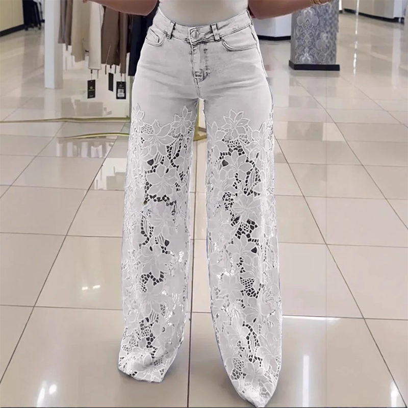 👖Fashionable dantelă patch-uri blugi denim