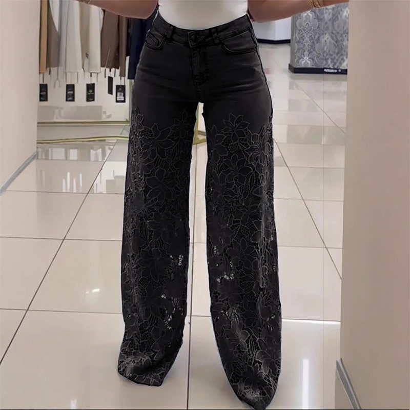 👖Fashionable dantelă patch-uri blugi denim