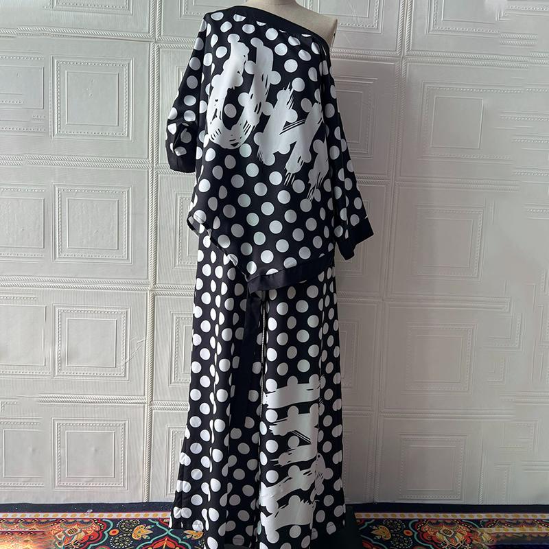 Set din 2 piese: top supradimensionat și pantaloni cu picior larg pentru femei