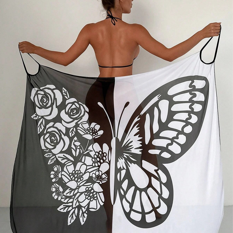 🌞👙Pătură de costume de baie pentru femei cu fluture