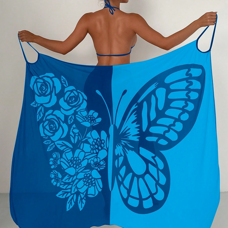 🌞👙Pătură de costume de baie pentru femei cu fluture