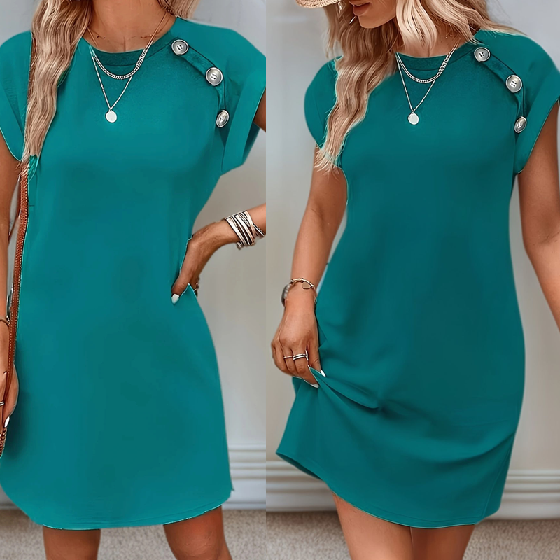 Rochie A-line de culoare solidă