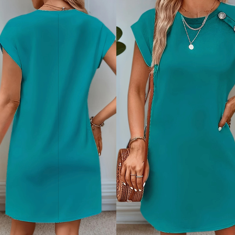 Rochie A-line de culoare solidă
