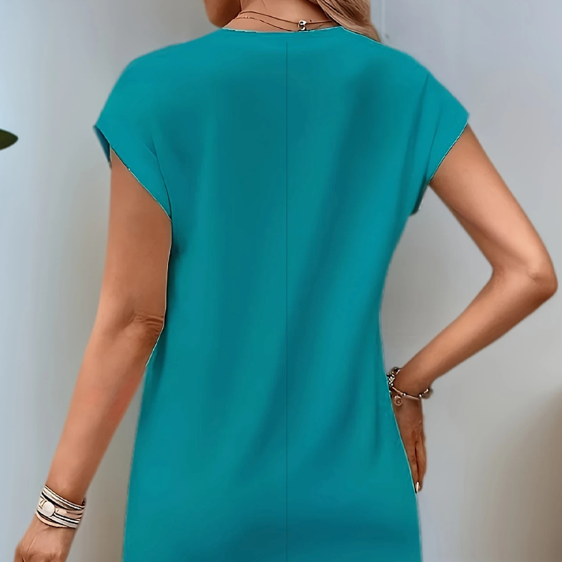 Rochie A-line de culoare solidă