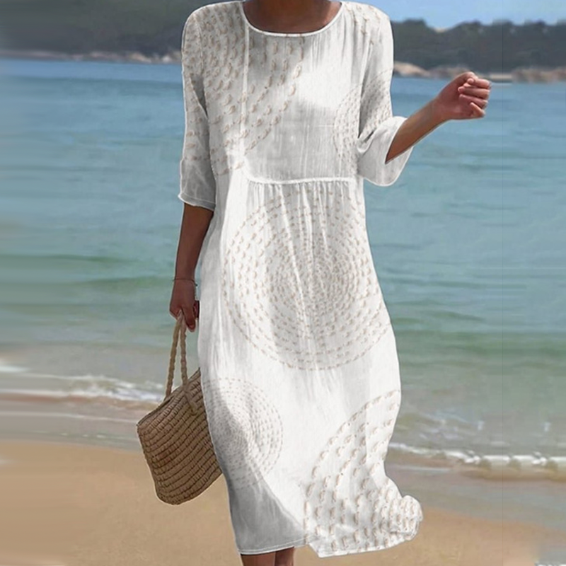 👗 Rochie lungă tipărită casual pentru femei