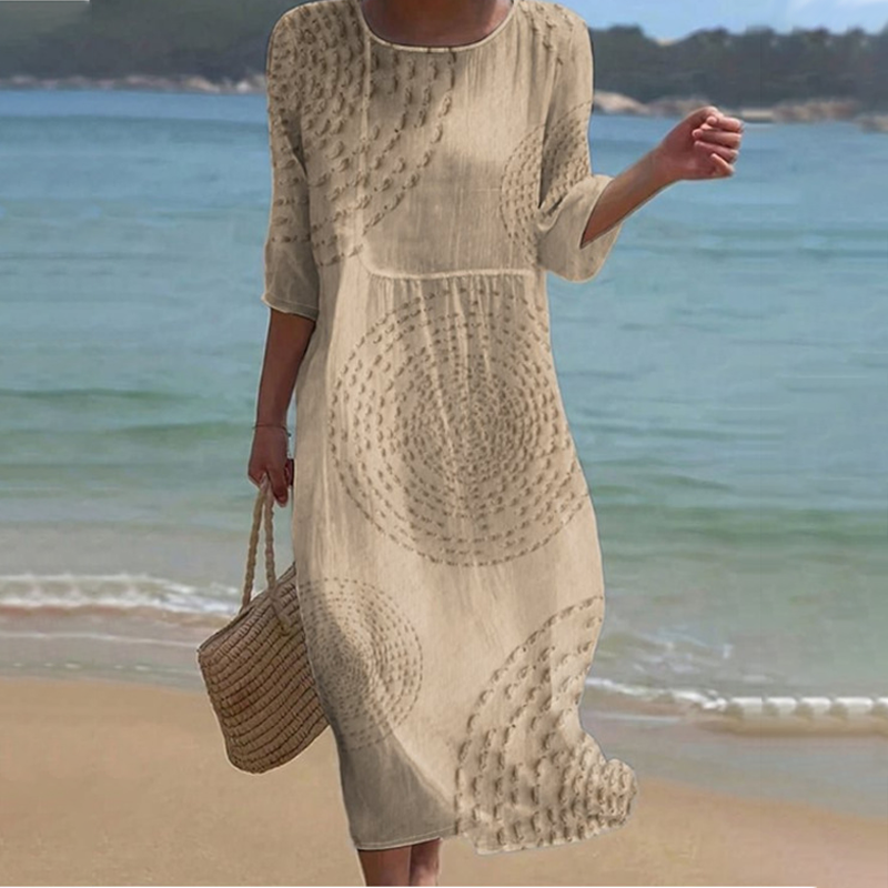 👗 Rochie lungă tipărită casual pentru femei