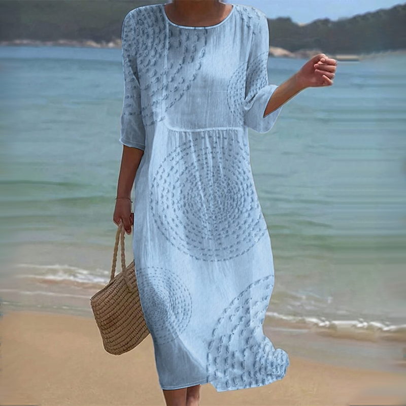 👗 Rochie lungă tipărită casual pentru femei