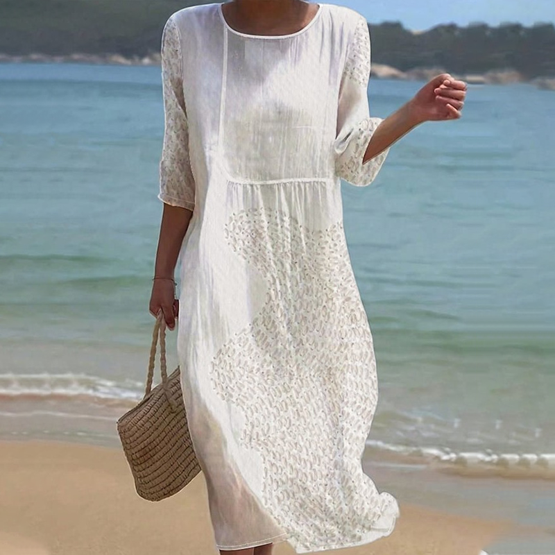 👗 Rochie lungă tipărită casual pentru femei