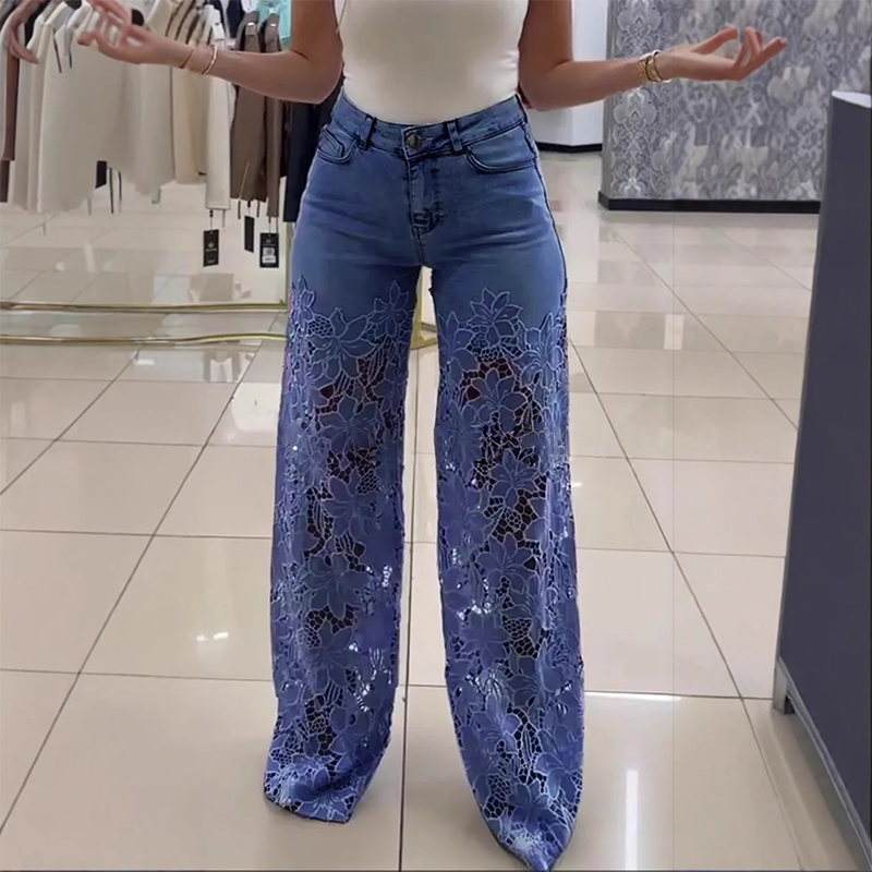 👖Fashionable dantelă patch-uri blugi denim