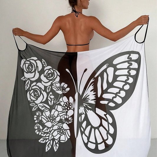 🌞👙Pătură de costume de baie pentru femei cu fluture