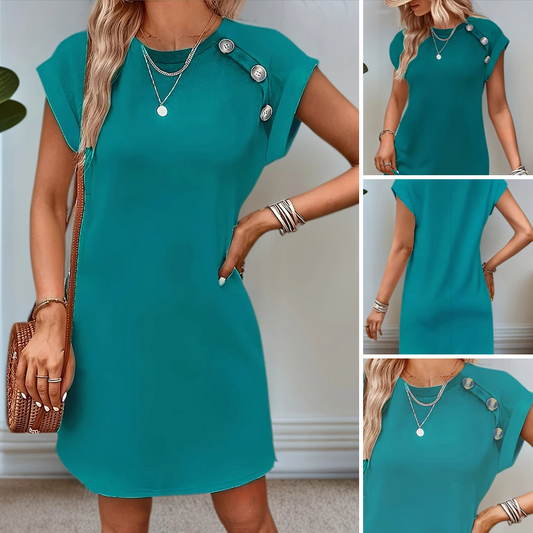 Rochie A-line de culoare solidă