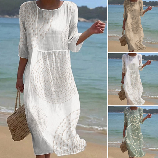 👗 Rochie lungă tipărită casual pentru femei